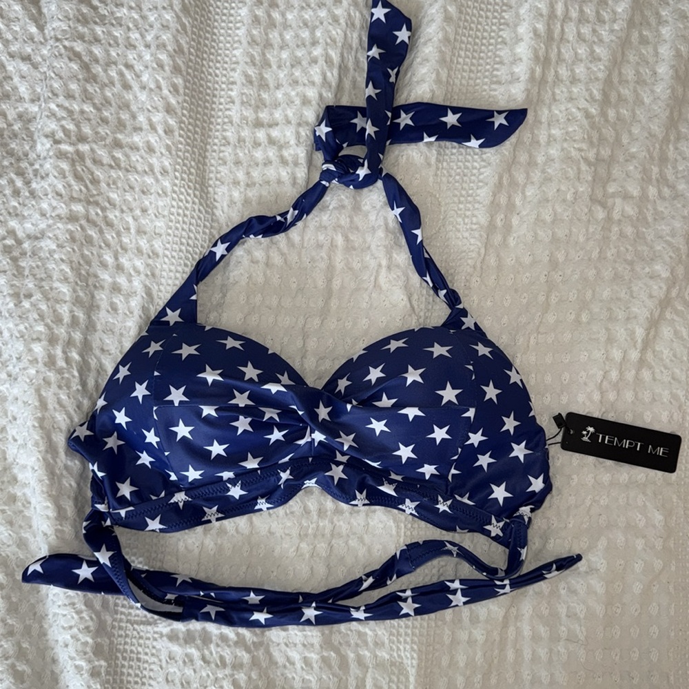 Small SHEIN American flag stars bikini top new with tags.